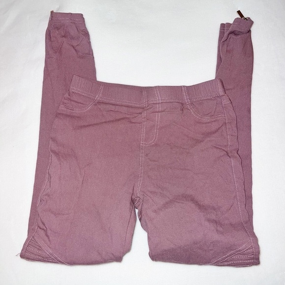 Mauve Moto Jeggings with Gold Zippers - Picture 4 of 8